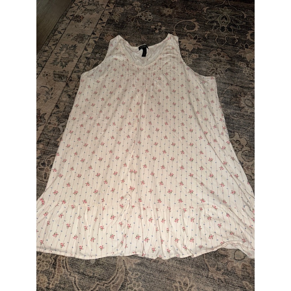 Lauren Ralph Lauren Floral Nightgown Slip Dress Cottagecore Cotton